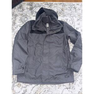 Decathlon Mens Waterproof Jacket Hiking Walking Lightweight Coat Hooded Med